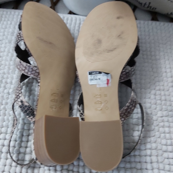 K Studio sandals size 9 snake print leather strappy - Picture 6 of 11